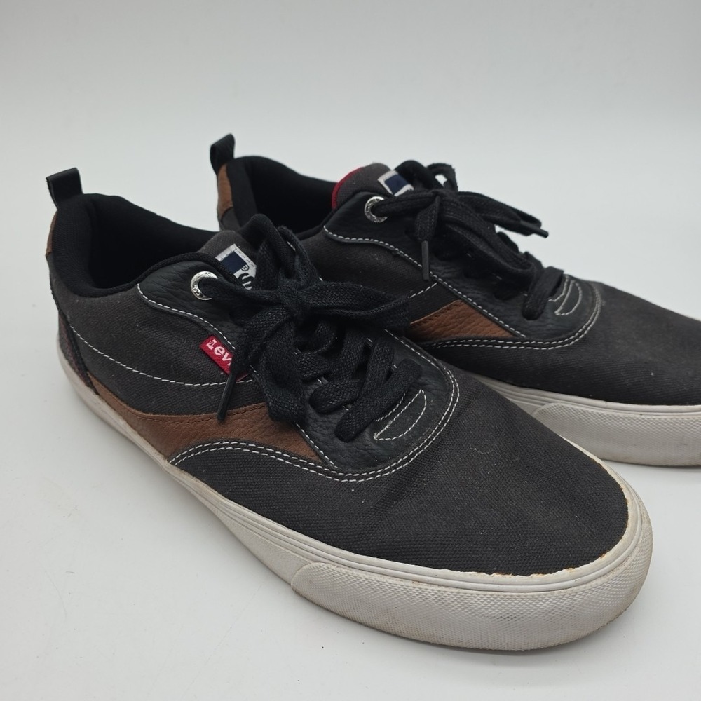 Levi's Casual Athletic Shoes Men's Size 10.5 Black/Tan Brown Casual Excellent